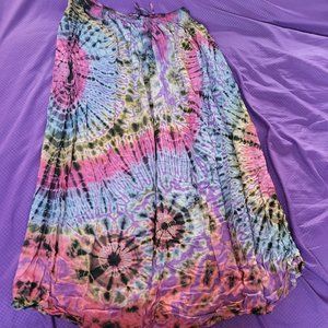 Tie dye hippie skirt